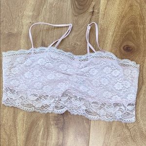 Free people blush lace bra